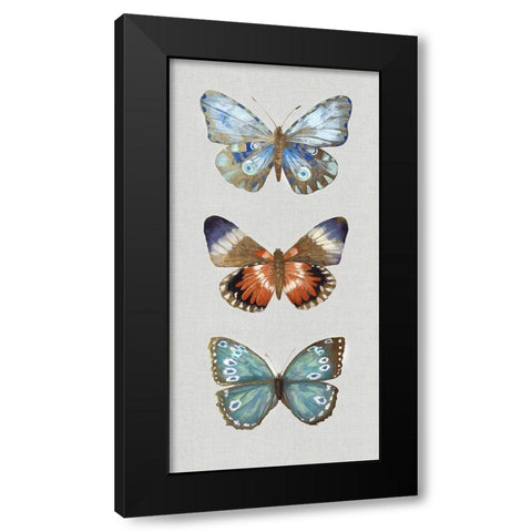 Catching Butterflies I  Black Modern Wood Framed Art Print with Double Matting by Woods, Maya