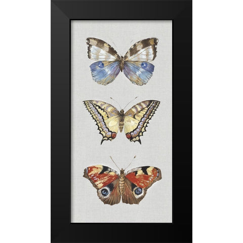 Catching Butterflies II  Black Modern Wood Framed Art Print by Woods, Maya