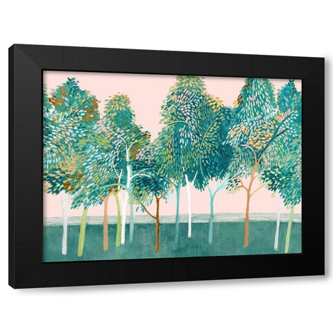 Shawree Forest I Black Modern Wood Framed Art Print with Double Matting by Woods, Maya