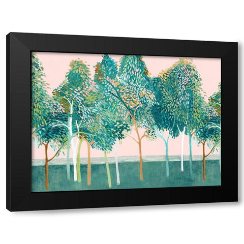 Shawree Forest II Black Modern Wood Framed Art Print with Double Matting by Woods, Maya