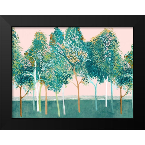 Shawree Forest II Black Modern Wood Framed Art Print by Woods, Maya