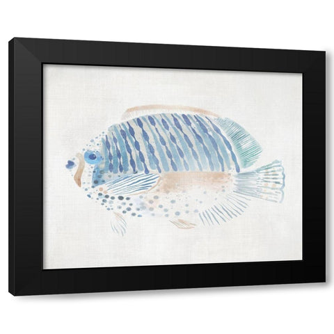 Butterfly Reef Fish  Black Modern Wood Framed Art Print by Woods, Maya