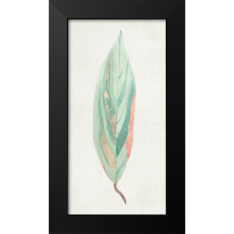 Ginger Leaf II Black Modern Wood Framed Art Print by Woods, Maya