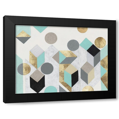 Together at Last  Black Modern Wood Framed Art Print with Double Matting by Woods, Maya