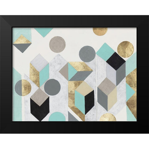 Together at Last  Black Modern Wood Framed Art Print by Woods, Maya