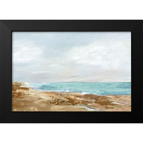 Coastal Stroll I  Black Modern Wood Framed Art Print by Woods, Maya
