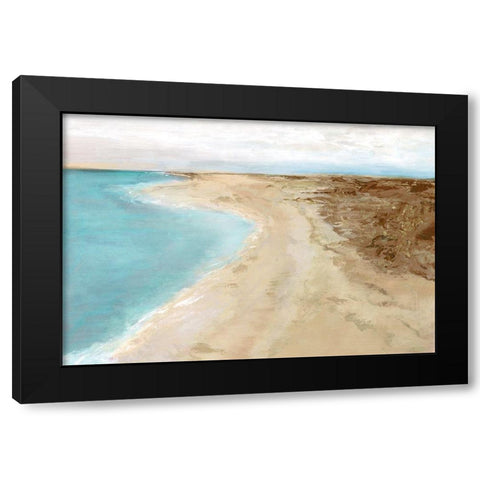 Coastal Stroll II Black Modern Wood Framed Art Print by Woods, Maya