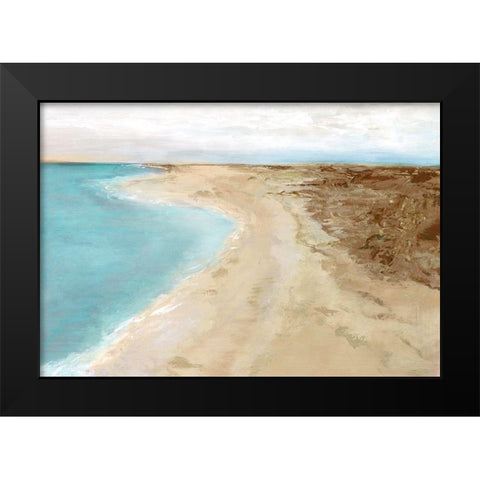 Coastal Stroll II Black Modern Wood Framed Art Print by Woods, Maya