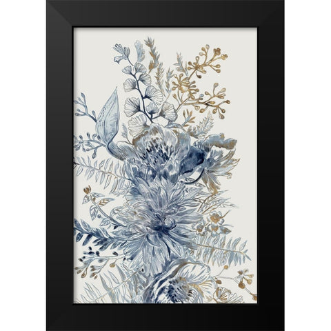 Royal Blue I  Black Modern Wood Framed Art Print by Woods, Maya