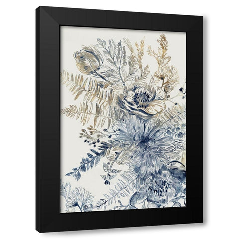 Royal Blue II Black Modern Wood Framed Art Print by Woods, Maya