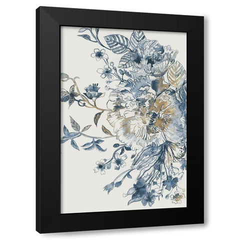 Royal Blue III Black Modern Wood Framed Art Print by Woods, Maya