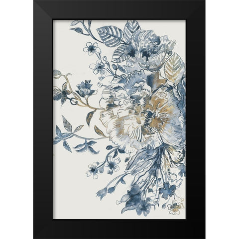 Royal Blue III Black Modern Wood Framed Art Print by Woods, Maya