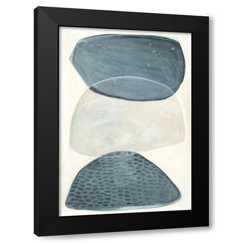 Dreams of Blue  Black Modern Wood Framed Art Print by Woods, Maya