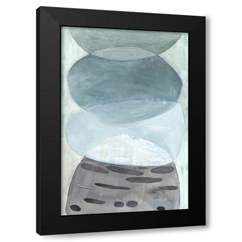 Proejction of Blue  Black Modern Wood Framed Art Print by Woods, Maya