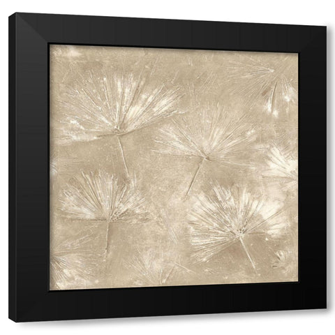 Golden Fall Leaves I  Black Modern Wood Framed Art Print by Woods, Maya