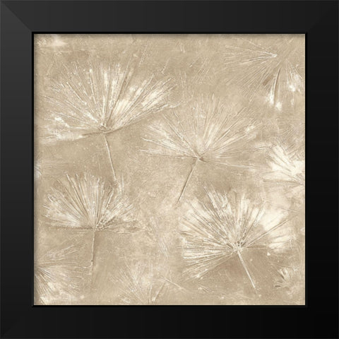 Golden Fall Leaves I  Black Modern Wood Framed Art Print by Woods, Maya