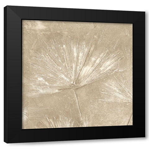 Golden Fall Leaves II Black Modern Wood Framed Art Print by Woods, Maya