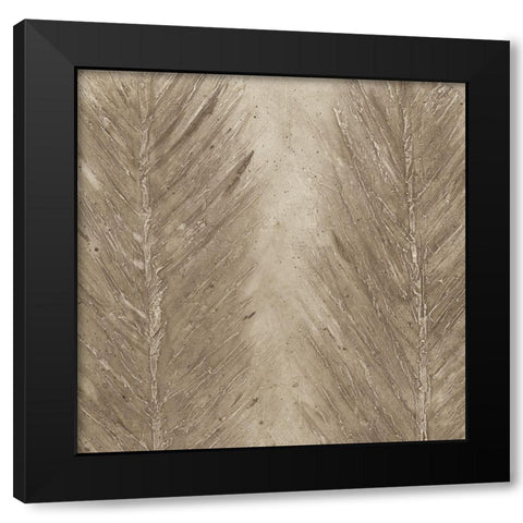 Golden Feathers II Black Modern Wood Framed Art Print by Woods, Maya