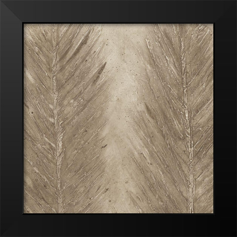 Golden Feathers II Black Modern Wood Framed Art Print by Woods, Maya
