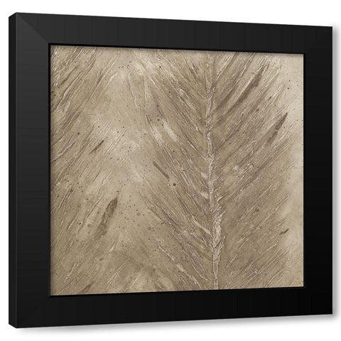 Golden Feathers III Black Modern Wood Framed Art Print with Double Matting by Woods, Maya