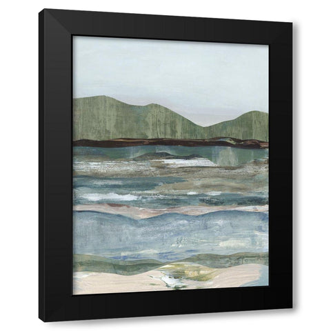 Gentle Landscape II Black Modern Wood Framed Art Print by Woods, Maya