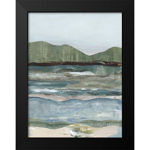 Gentle Landscape II Black Modern Wood Framed Art Print by Woods, Maya