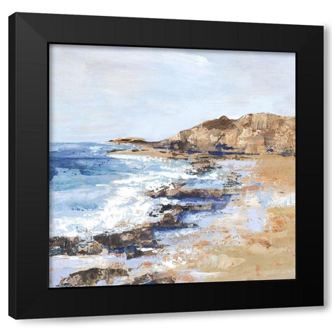 West Coast II Black Modern Wood Framed Art Print with Double Matting by Woods, Maya