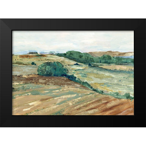 Green Prarie  Black Modern Wood Framed Art Print by Woods, Maya