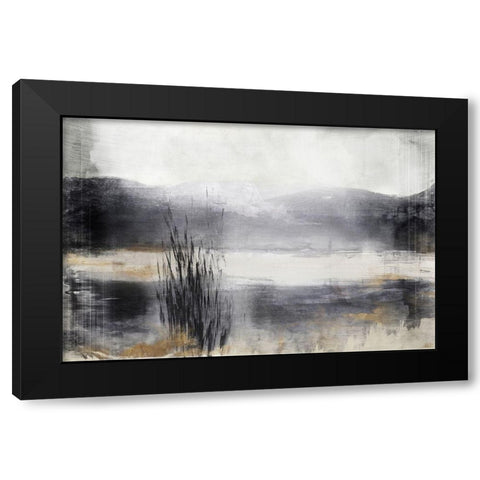 Still Blue Water I  Black Modern Wood Framed Art Print by Woods, Maya