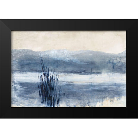 Still Blue Water I  Black Modern Wood Framed Art Print by Woods, Maya