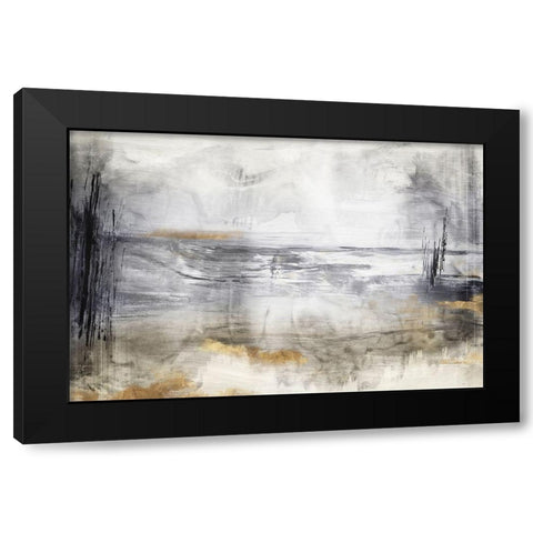 Still Blue Water II  Black Modern Wood Framed Art Print by Woods, Maya