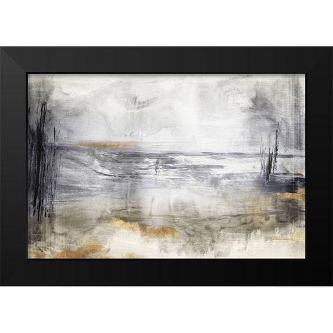 Still Blue Water II  Black Modern Wood Framed Art Print by Woods, Maya