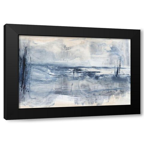 Still Blue Water II  Black Modern Wood Framed Art Print by Woods, Maya