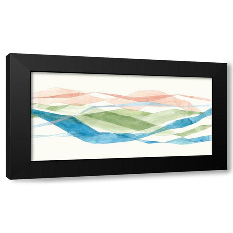 Ripples of Blue I  Black Modern Wood Framed Art Print with Double Matting by Woods, Maya