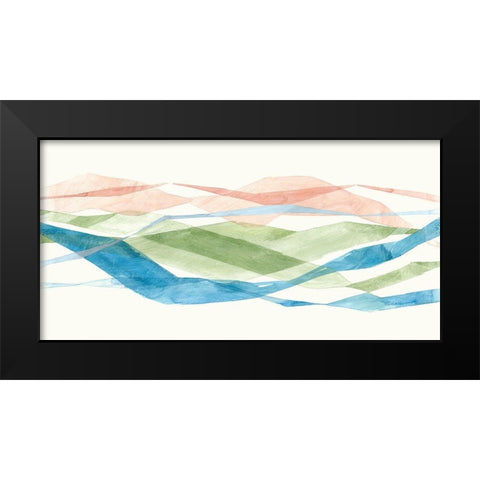 Ripples of Blue I  Black Modern Wood Framed Art Print by Woods, Maya