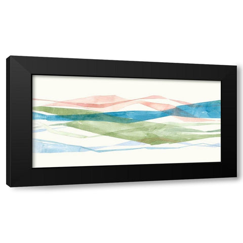 Ripples of Blue II  Black Modern Wood Framed Art Print by Woods, Maya