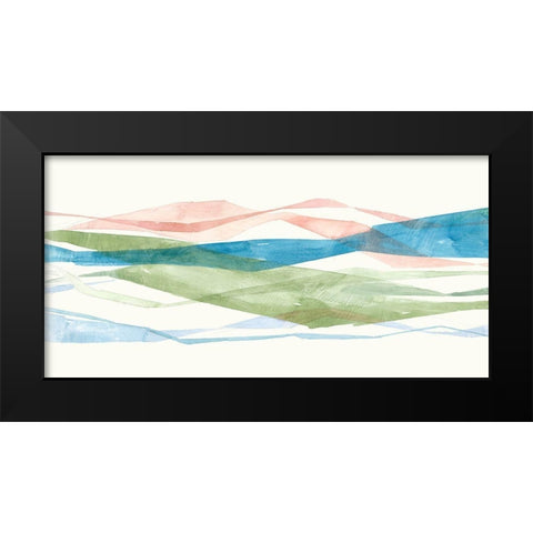 Ripples of Blue II  Black Modern Wood Framed Art Print by Woods, Maya