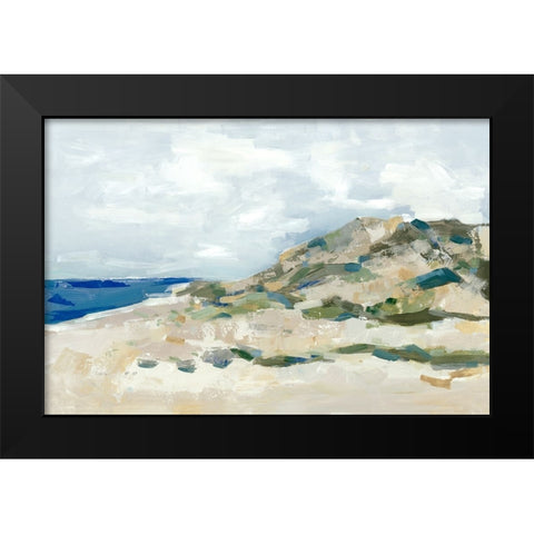 Sunny Beach Dune Black Modern Wood Framed Art Print by Woods, Maya