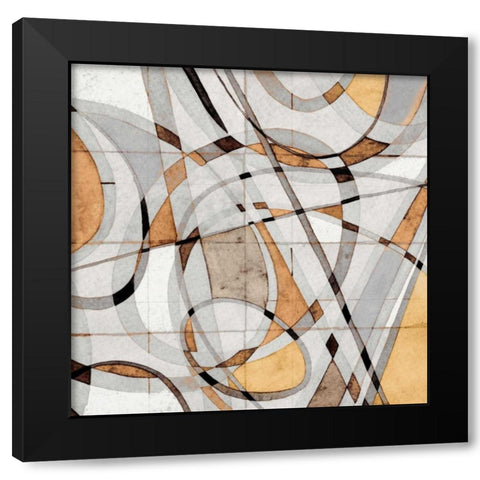 Kaleidoscope I Black Modern Wood Framed Art Print by Galapon, Nikki