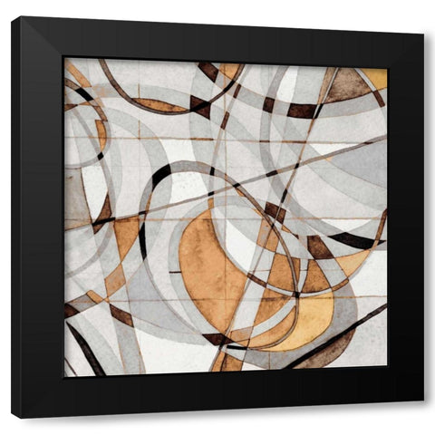 Kaleidoscope II Black Modern Wood Framed Art Print by Galapon, Nikki