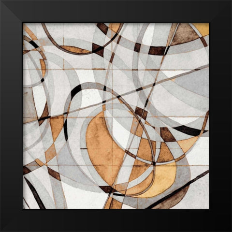 Kaleidoscope II Black Modern Wood Framed Art Print by Galapon, Nikki