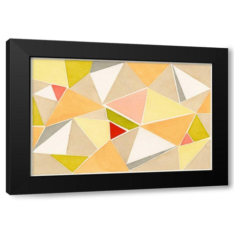 Wedge Black Modern Wood Framed Art Print by Galapon, Nikki