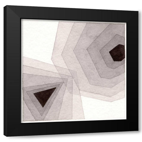 Meld I Black Modern Wood Framed Art Print by Nikki Galapon