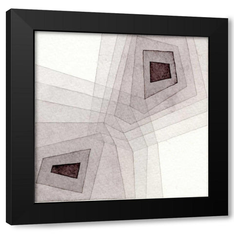 Meld III Black Modern Wood Framed Art Print with Double Matting by Nikki Galapon