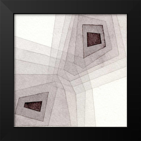 Meld III Black Modern Wood Framed Art Print by Nikki Galapon