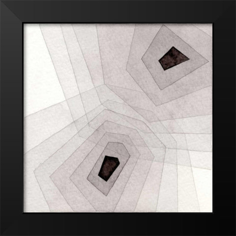 Meld IV  Black Modern Wood Framed Art Print by Galapon, Nikki