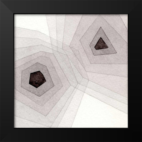 Meld VI Black Modern Wood Framed Art Print by Galapon, Nikki