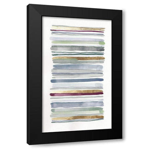 Night Draws II Black Modern Wood Framed Art Print by Galapon, Niki