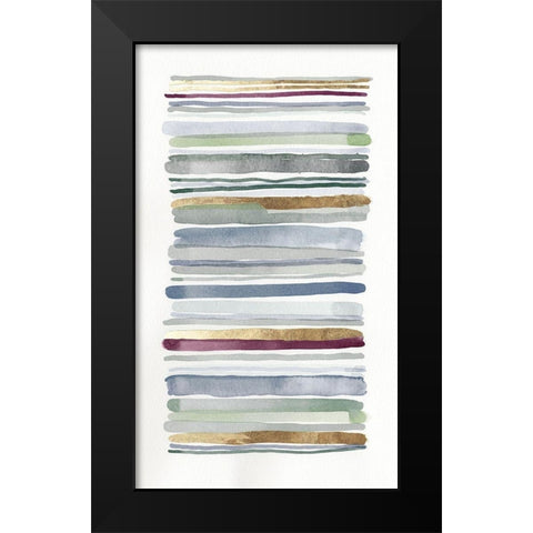 Night Draws II Black Modern Wood Framed Art Print by Galapon, Niki