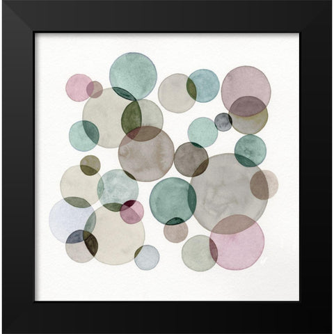 Small Moons Black Modern Wood Framed Art Print by Galapon, Nikki